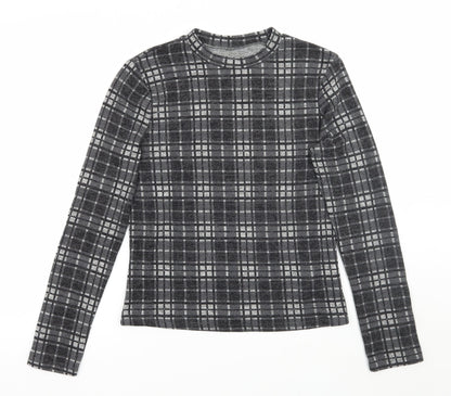 Primark Womens Grey Check  Basic T-Shirt Size 10