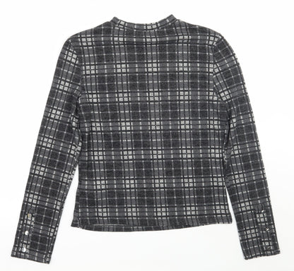 Primark Womens Grey Check  Basic T-Shirt Size 10