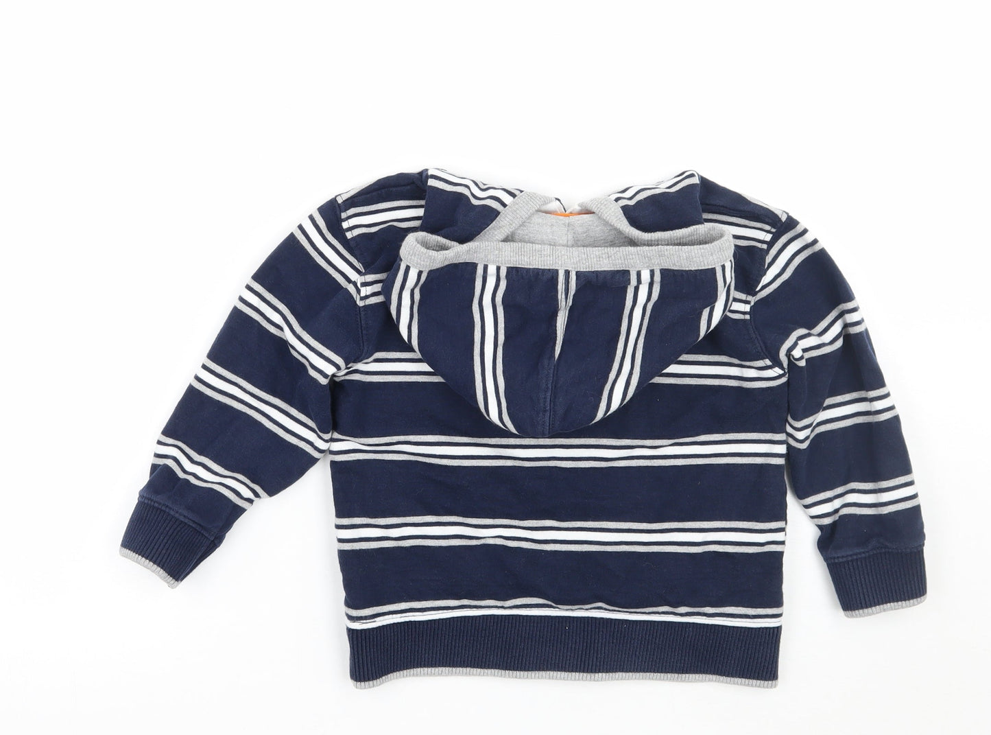 Duck & Dodge Boys Blue Striped  Pullover Hoodie Size 4 Years