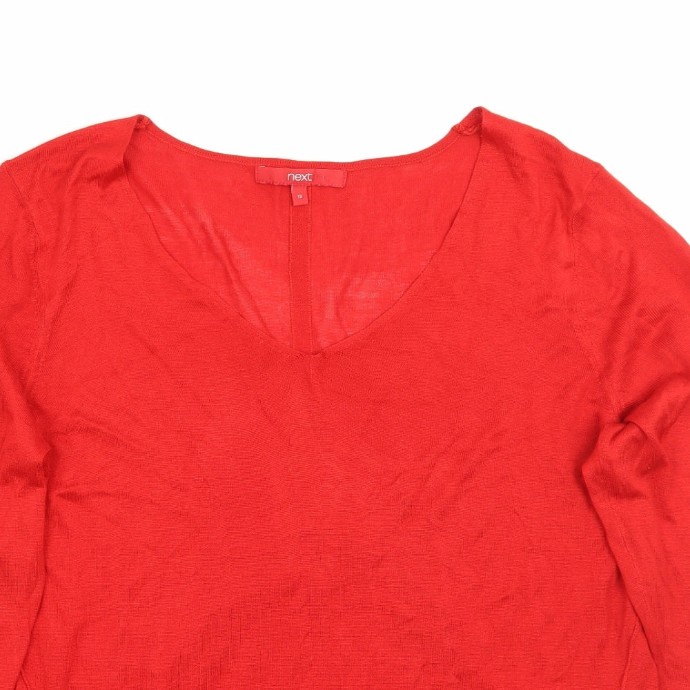 Womens UK Size 12 NEXT Red Pullover Jumper
