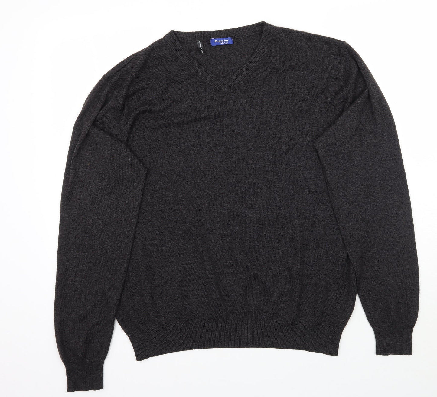 Premier man Mens Black   Pullover Jumper Size L