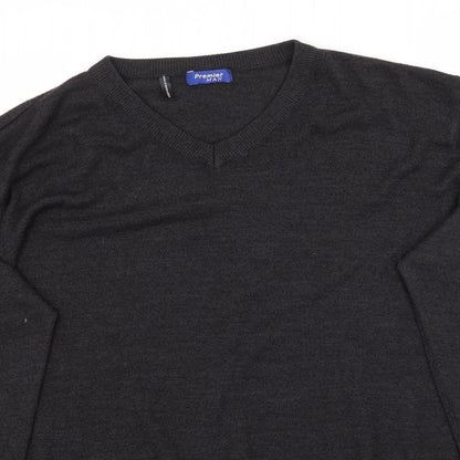 Premier man Mens Black   Pullover Jumper Size L