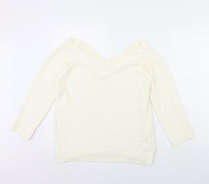 Womens UK Size S NEXT Ivory Pullover Jumper
