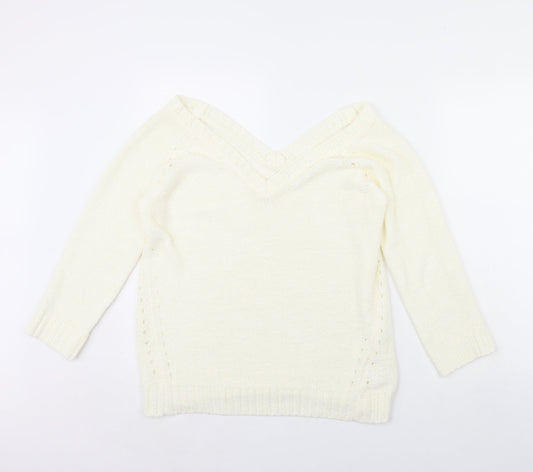 Womens UK Size S NEXT Ivory Pullover Jumper