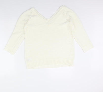 Womens UK Size S NEXT Ivory Pullover Jumper