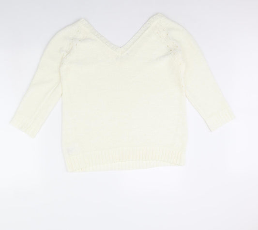 Womens UK Size S NEXT Ivory Pullover Jumper