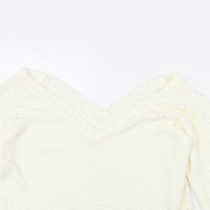Womens UK Size S NEXT Ivory Pullover Jumper