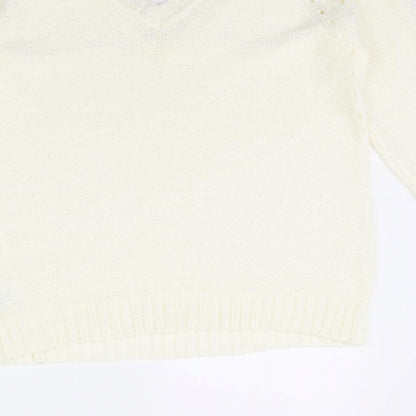 Womens UK Size S NEXT Ivory Pullover Jumper