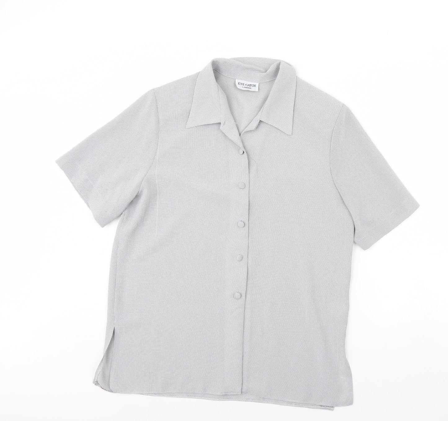 Womens UK Size 16 Eye Catch Black Basic Button-Up