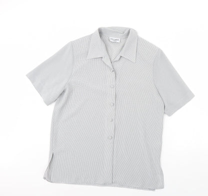 Womens UK Size 16 Eye Catch Black Basic Button-Up