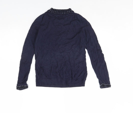 Womens UK Size M H&M Blue Pullover Jumper