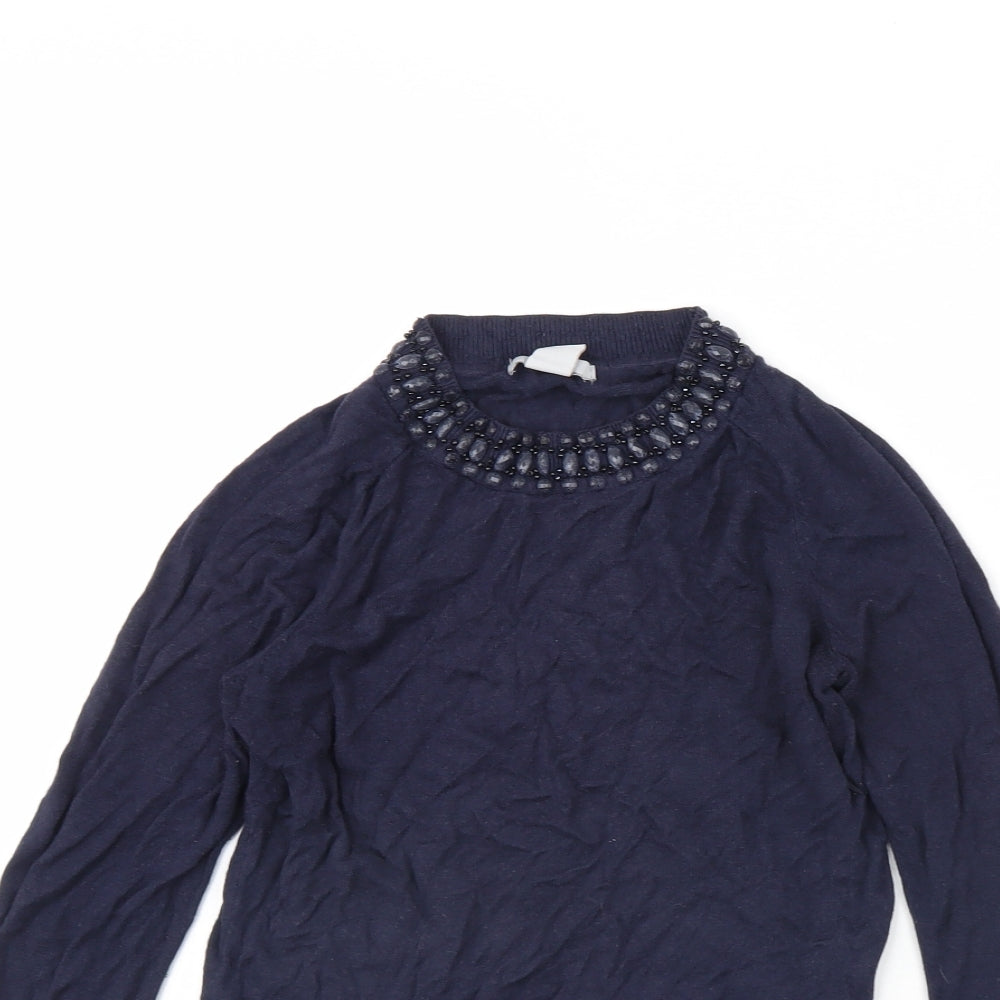 Womens UK Size M H&M Blue Pullover Jumper