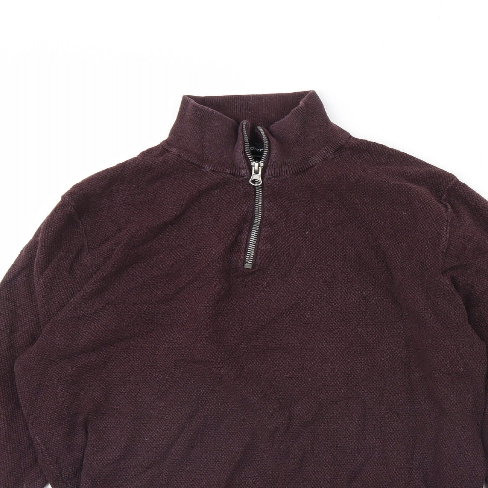 Red Herring Mens Purple   Henley Jumper Size S