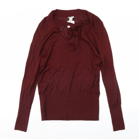 Womens UK Size L H&M Red Pullover Jumper