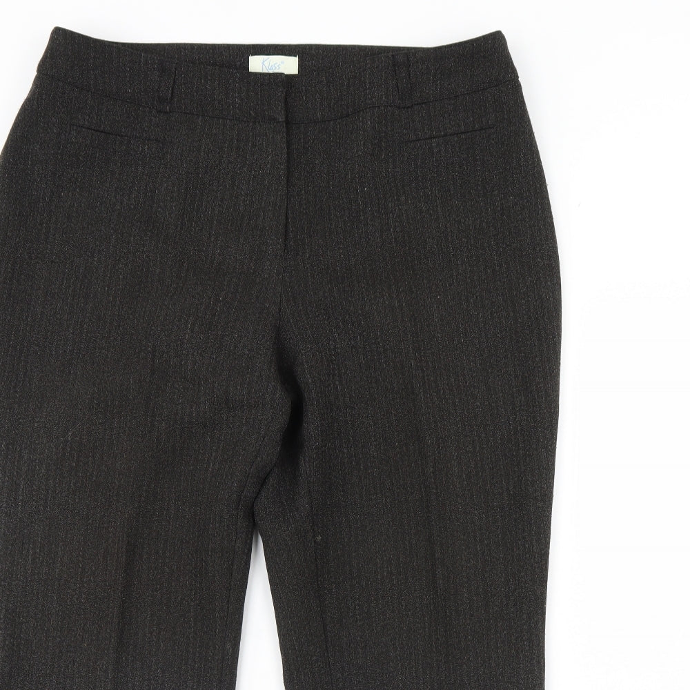 Womens UK Size 16 Klass Regular Fit Dress Pants Grey Trousers