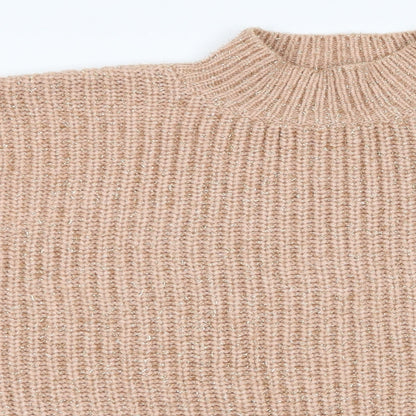 Womens UK Size M Papaya Pink Pullover Jumper