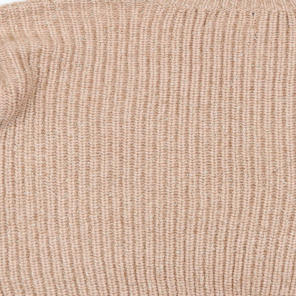 Womens UK Size M Papaya Pink Pullover Jumper
