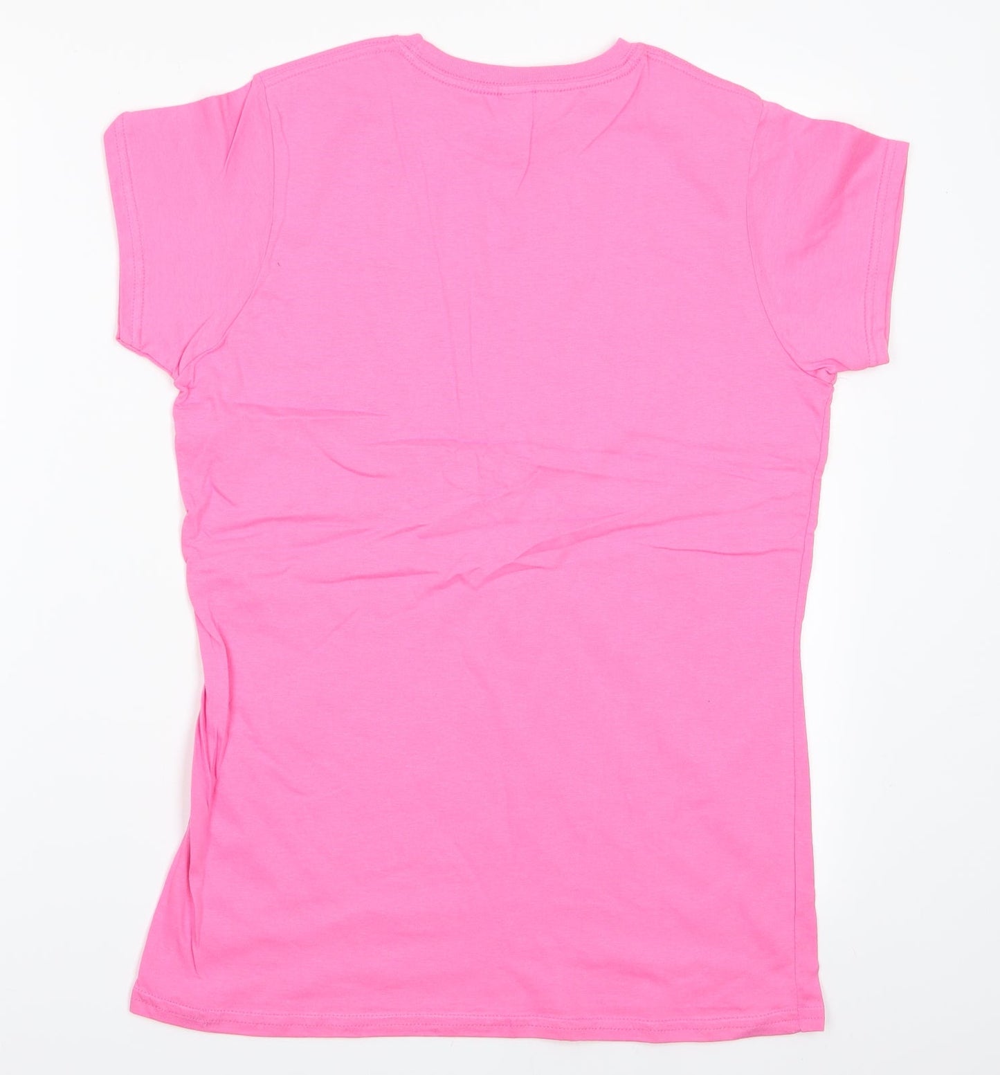 Womens UK Size  Gildan Pink Basic T-Shirt