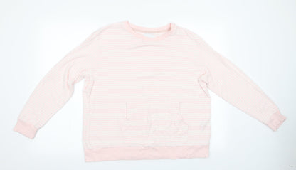 Matalan Womens Pink Striped   Pyjama Top Size 16