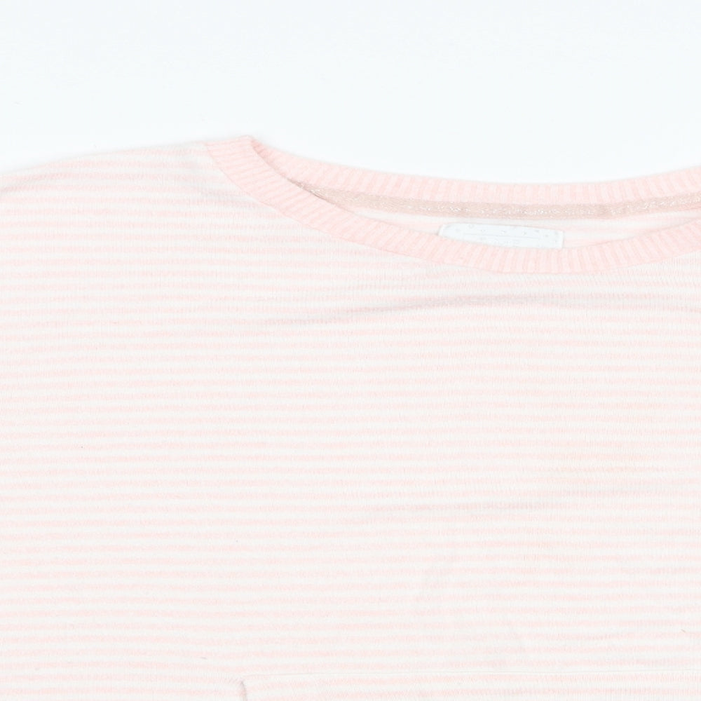 Matalan Womens Pink Striped   Pyjama Top Size 16