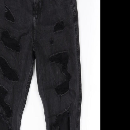 Hollister Girls Black   Straight Jeans  - Distressed Jeans