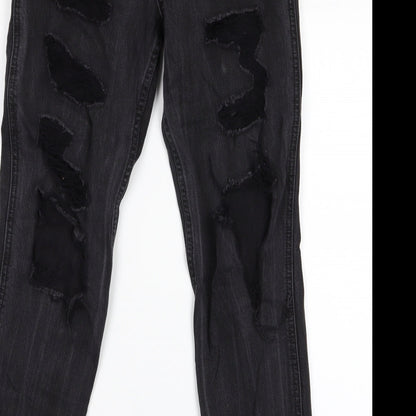 Hollister Girls Black   Straight Jeans  - Distressed Jeans