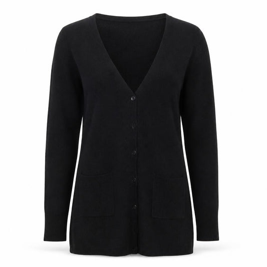 Womens UK Size S Woolworths Black Cardigan Jumper