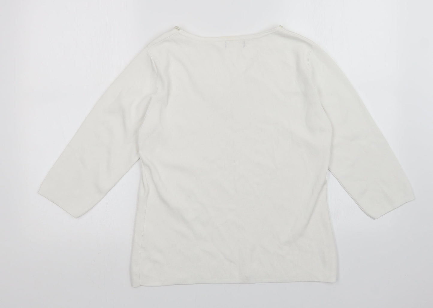 Womens UK Size S Sky White Pullover Jumper
