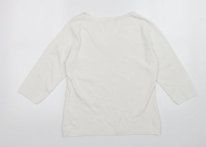 Womens UK Size S Sky White Pullover Jumper