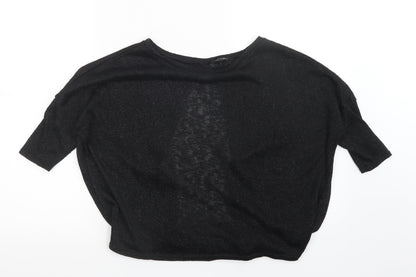 Womens UK Size 6 River Island Black Basic Blouse