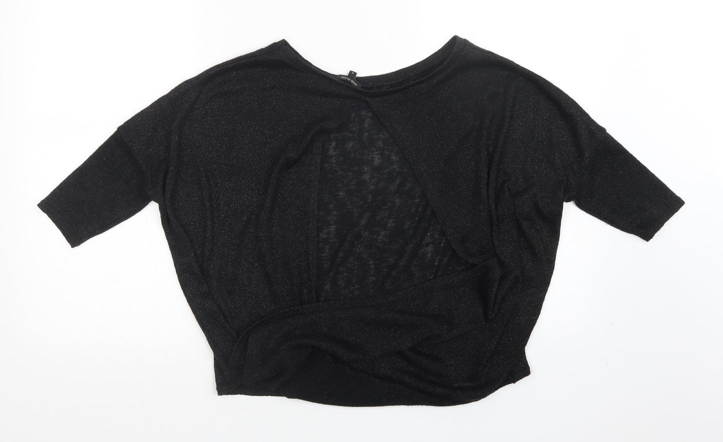 Womens UK Size 6 River Island Black Basic Blouse