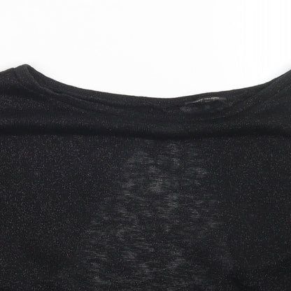 Womens UK Size 6 River Island Black Basic Blouse