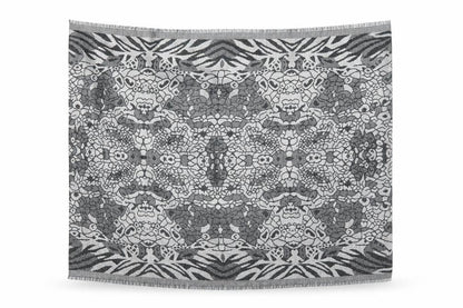 Preworn Womens Grey Floral   Shawl/Wrap