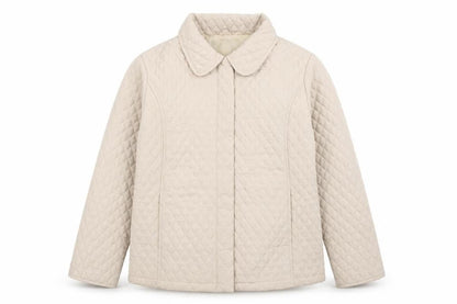 Casamia Womens Beige Quilted Coat Size M