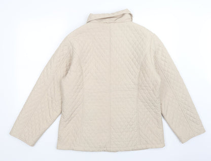 Womens UK Size M casamia Beige Quilted Coat