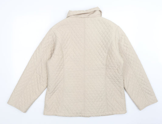 Womens UK Size M casamia Beige Quilted Coat
