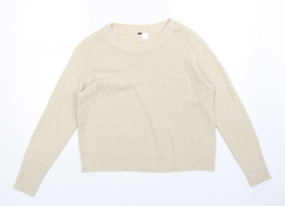 Womens UK Size S H&M Beige Pullover Jumper