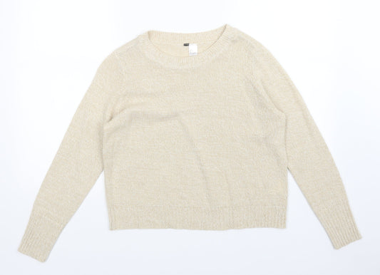 Womens UK Size S H&M Beige Pullover Jumper