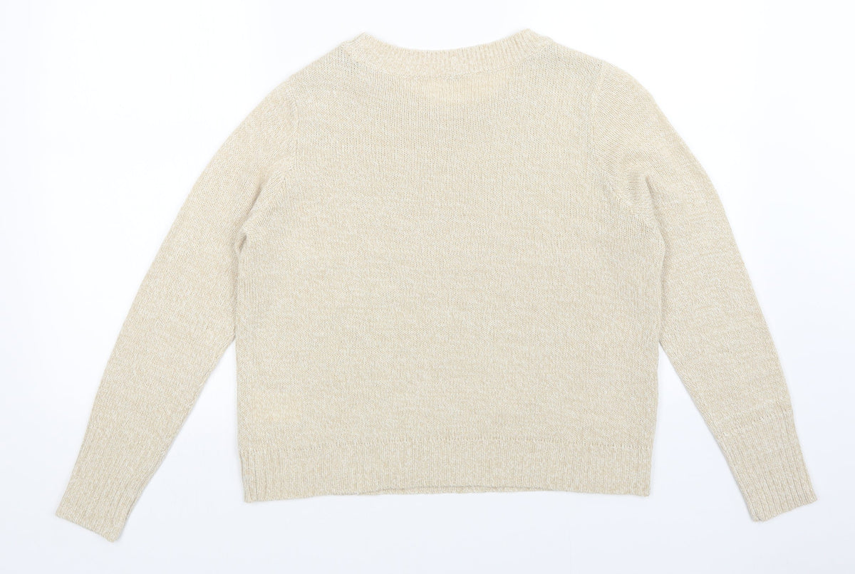 Womens UK Size S H&M Beige Pullover Jumper
