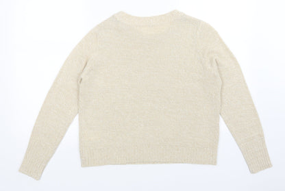 Womens UK Size S H&M Beige Pullover Jumper