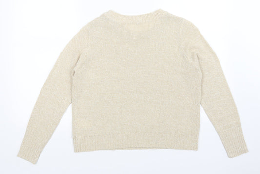 Womens UK Size S H&M Beige Pullover Jumper