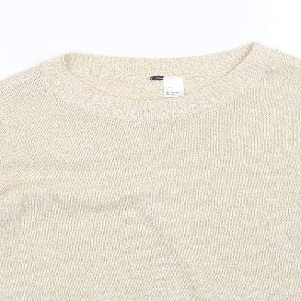 Womens UK Size S H&M Beige Pullover Jumper