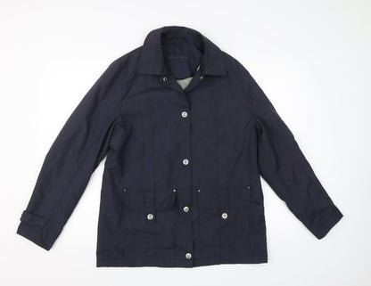Frank Eden Womens Blue   Windbreaker Jacket Size 10
