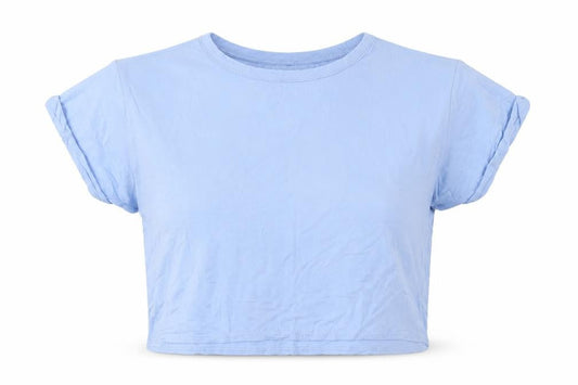 Womens UK Size 8 PRETTYLITTLETHING Blue Cropped Polo