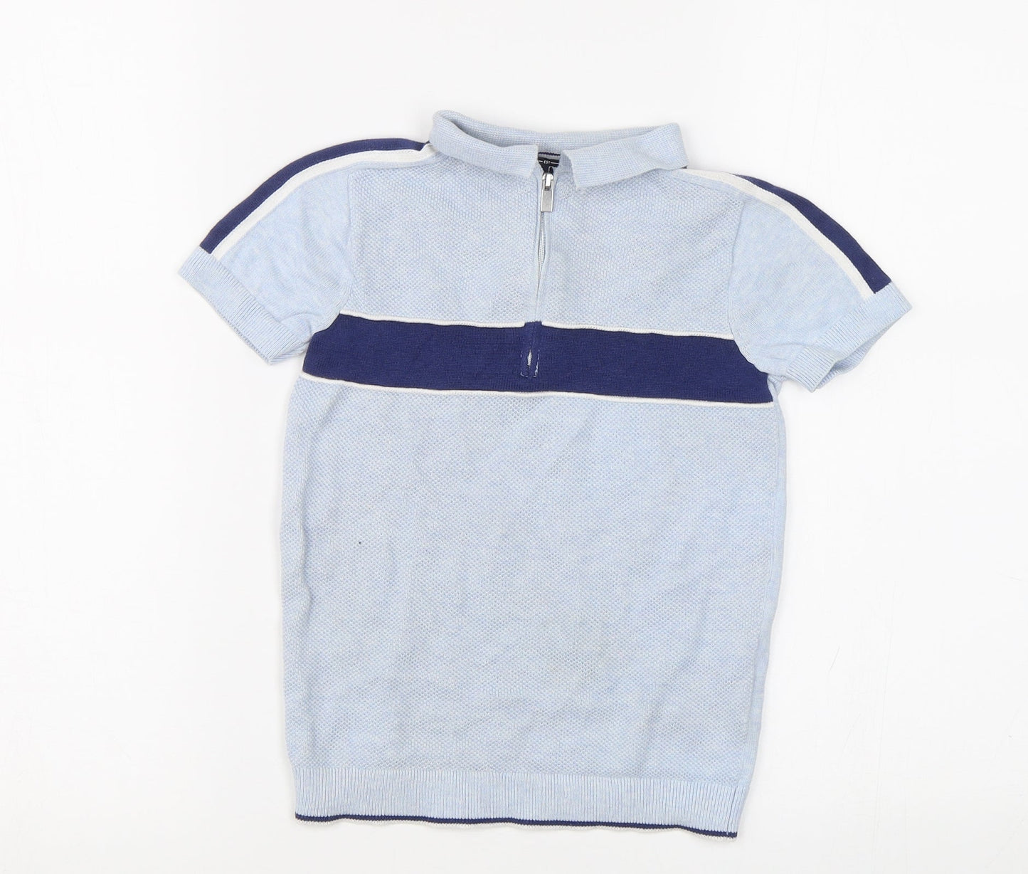 NEXT Boys Blue Striped  Basic Polo Size 6 Years