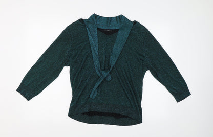 Womens UK Size 20 M&Co Green Pullover Jumper