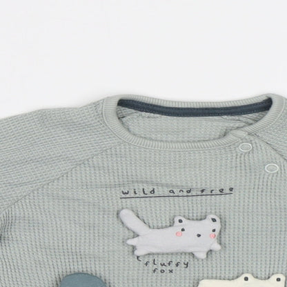 George Baby Green   Basic T-Shirt Size 3-6 Months  - Animals