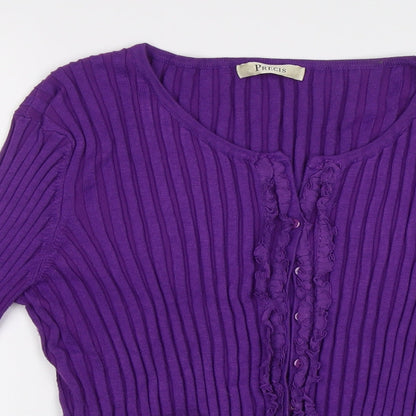 Precis Womens Purple   Cardigan Jumper Size L