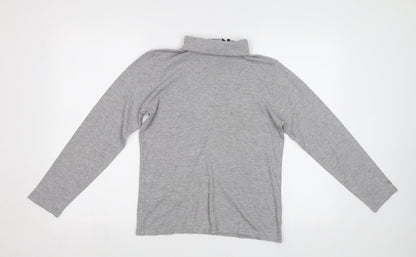 Womens UK Size S Isle Grey Basic T-Shirt