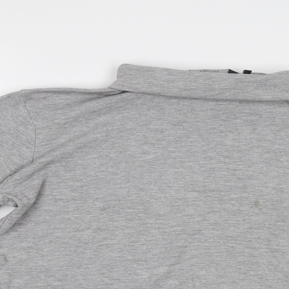 Womens UK Size S Isle Grey Basic T-Shirt